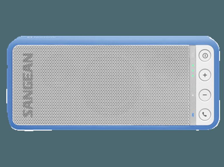 SANGEAN BluTab BTS-101 Bluetooth-Stereolautsprecher, weiß-blau Kabelloser Bluetooth-Lautsprecher Weiß-blau