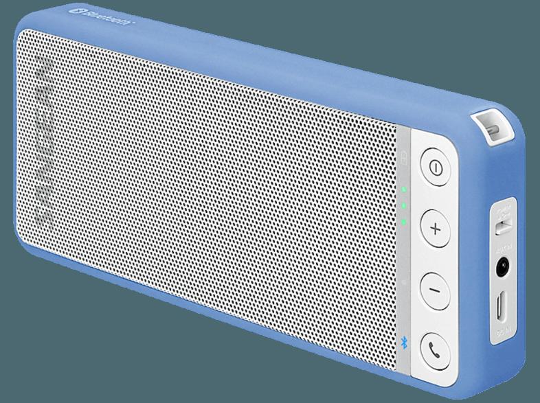 SANGEAN BluTab BTS-101 Bluetooth-Stereolautsprecher, weiß-blau Kabelloser Bluetooth-Lautsprecher Weiß-blau