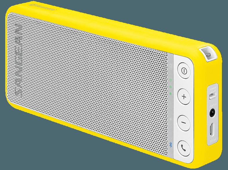 SANGEAN BluTab BTS-101 Bluetooth-Stereolautsprecher, weiß-gelb Tragbarer Bluetooth-Stereolautsprecher Weiß-gelb