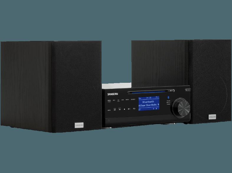 SANGEAN DMS-37BT Kompaktanlage (Bluetooth Docking,  CD, CD-R, CD-RW, USB, SD-Karte, USB, Schwarz)