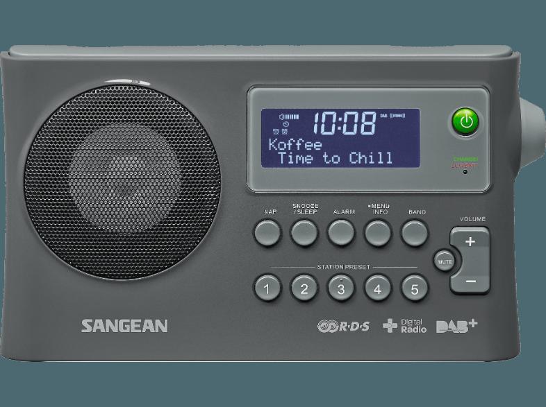 SANGEAN DPR-16  (Digital, UKW, DAB, DAB , Grau)