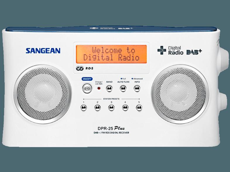 SANGEAN DPR-25   (Stereo Tuner, UKW, DAB, DAB , Weiß)