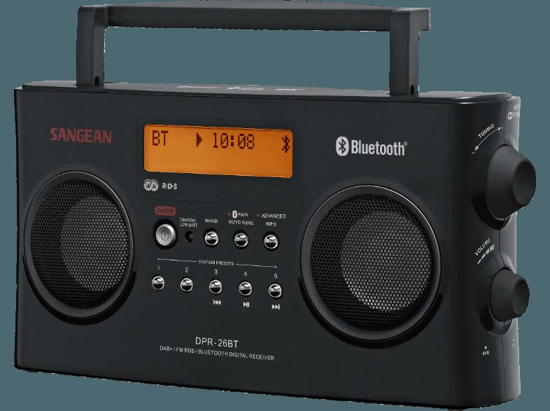 SANGEAN DPR-26  (Stereo Tuner, UKW, DAB, DAB , Schwarz)