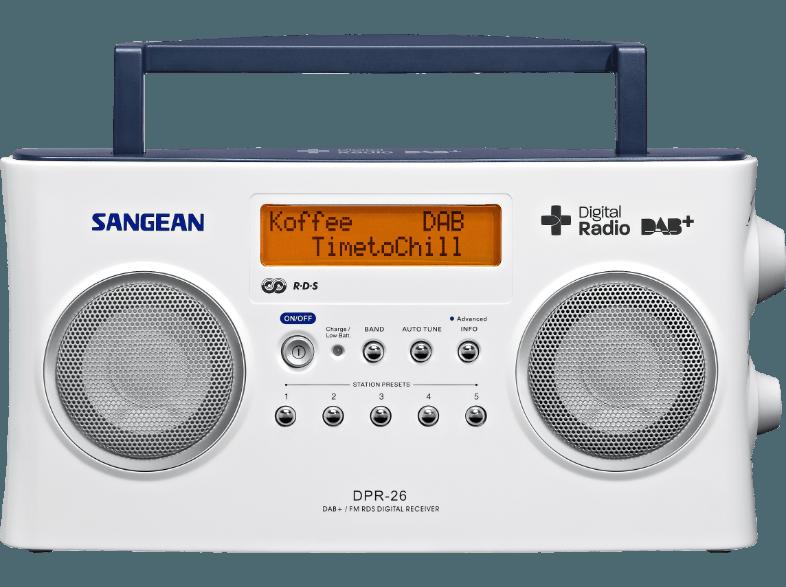 SANGEAN DPR-26  (Stereo Tuner, UKW, DAB, DAB , Weiß), SANGEAN, DPR-26, , Stereo, Tuner, UKW, DAB, DAB, Weiß,