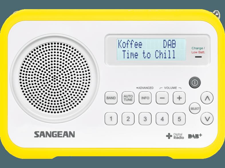 SANGEAN DPR-67  (FM Tuner, UKW, DAB, DAB , Weiß/Gelb), SANGEAN, DPR-67, , FM, Tuner, UKW, DAB, DAB, Weiß/Gelb,