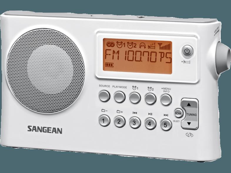 SANGEAN PR-D14  (DSP Tuner, UKW, MW, FM, Weiß)