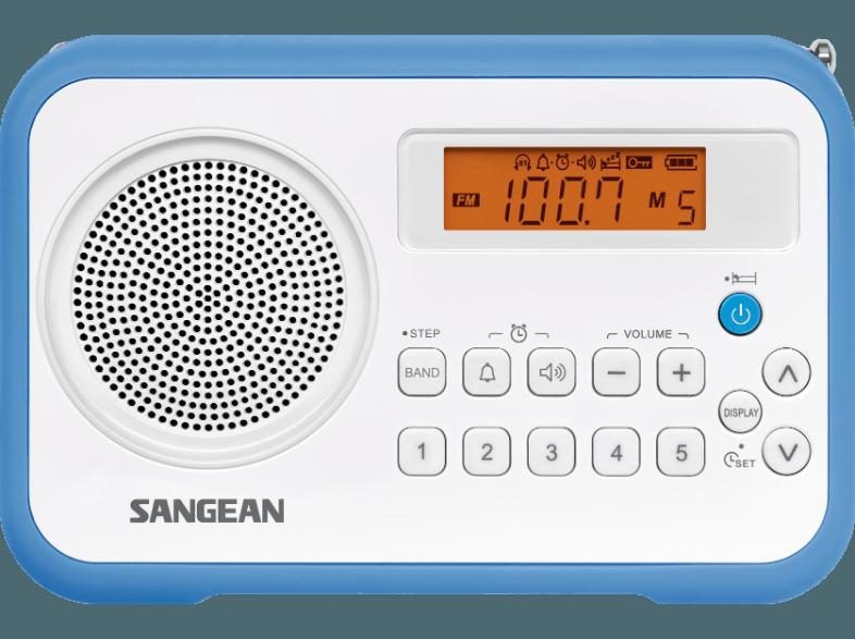 SANGEAN PR-D18  (DSP Tuner, FM, MW, UKW, Weiß/Blau)