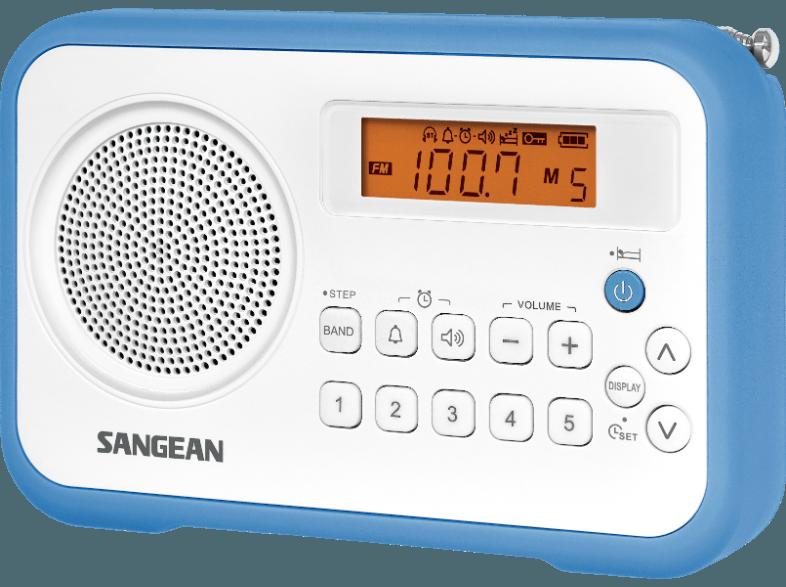 SANGEAN PR-D18  (DSP Tuner, FM, MW, UKW, Weiß/Blau)