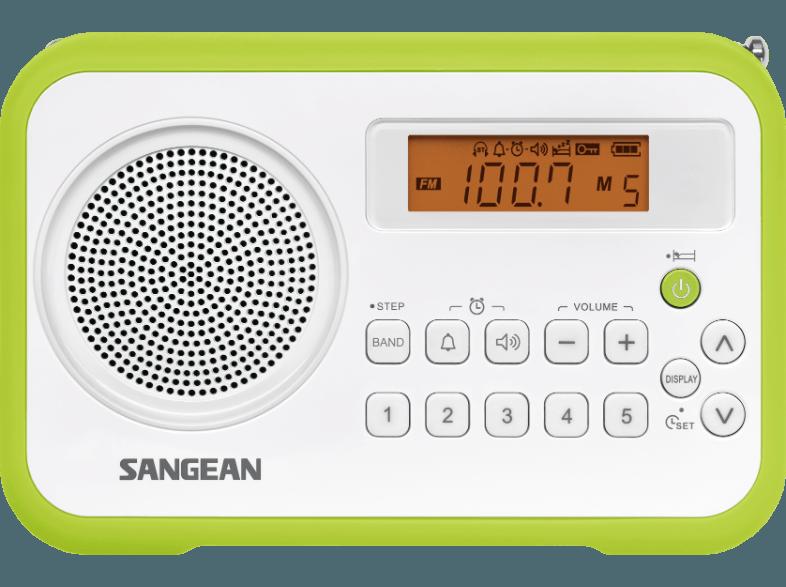 SANGEAN PR-D18  (DSP Tuner, FM, MW, UKW, Weiß/Grün)
