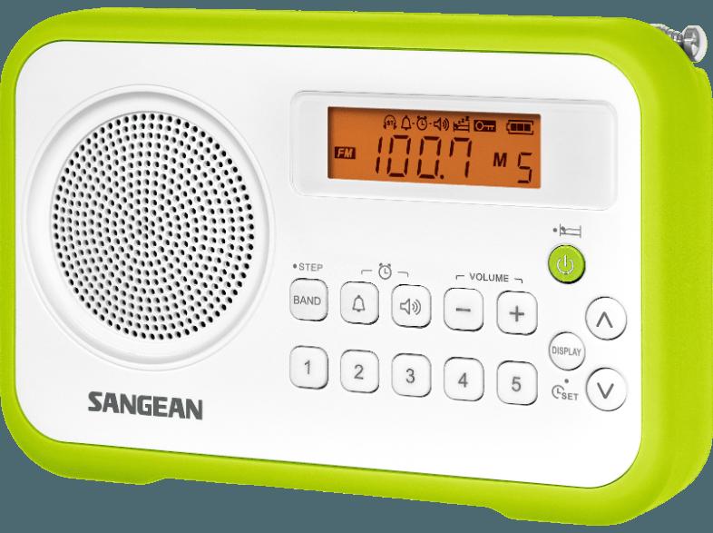 SANGEAN PR-D18  (DSP Tuner, FM, MW, UKW, Weiß/Grün)