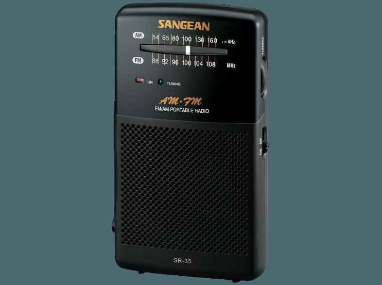 SANGEAN SR-35  (Analog, UKW, LW, MW, FM, Schwarz), SANGEAN, SR-35, , Analog, UKW, LW, MW, FM, Schwarz,