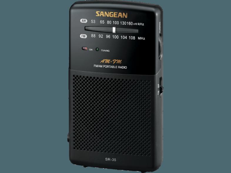 SANGEAN SR-35  (Analog, UKW, LW, MW, FM, Schwarz), SANGEAN, SR-35, , Analog, UKW, LW, MW, FM, Schwarz,