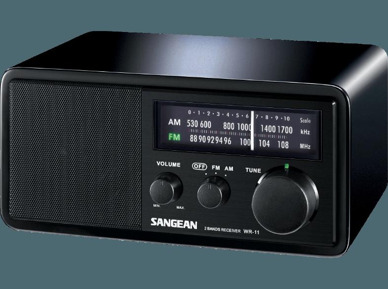 SANGEAN WR-11  (PLL Tuner, UKW, FM, MW, Schwarz), SANGEAN, WR-11, , PLL, Tuner, UKW, FM, MW, Schwarz,