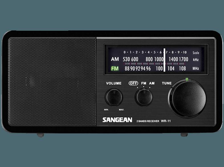 SANGEAN WR-11  (PLL Tuner, UKW, FM, MW, Schwarz), SANGEAN, WR-11, , PLL, Tuner, UKW, FM, MW, Schwarz,