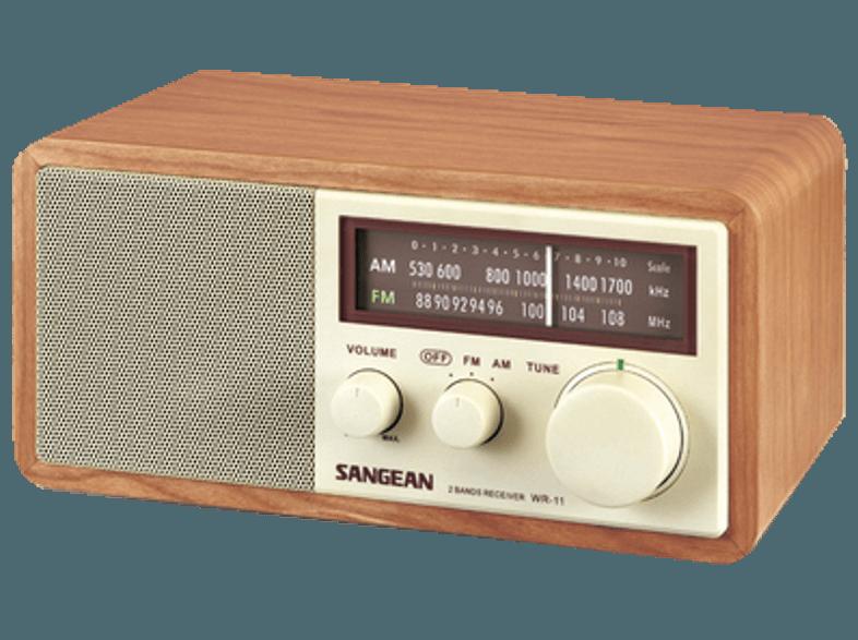 SANGEAN WR-11  (PLL Tuner, UKW, FM, MW, Walnuss), SANGEAN, WR-11, , PLL, Tuner, UKW, FM, MW, Walnuss,