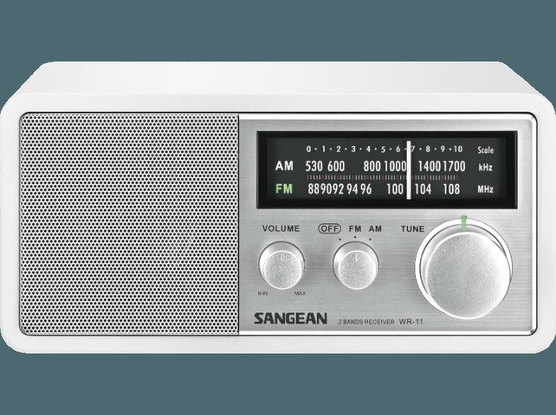 SANGEAN WR-11  (PLL Tuner, UKW, FM, MW, Weiß), SANGEAN, WR-11, , PLL, Tuner, UKW, FM, MW, Weiß,