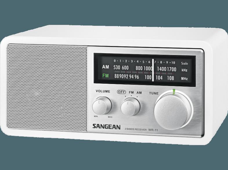 SANGEAN WR-11  (PLL Tuner, UKW, FM, MW, Weiß), SANGEAN, WR-11, , PLL, Tuner, UKW, FM, MW, Weiß,