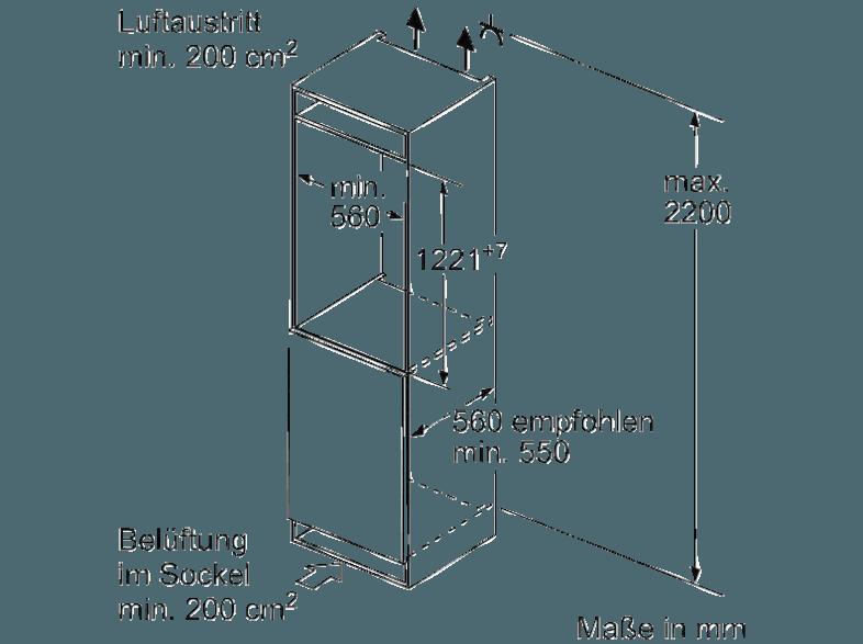 SIEMENS KF42LAF30 Kühlschrank (172 kWh/Jahr, A  , 1221 mm hoch, Weiß), SIEMENS, KF42LAF30, Kühlschrank, 172, kWh/Jahr, A, , 1221, mm, hoch, Weiß,