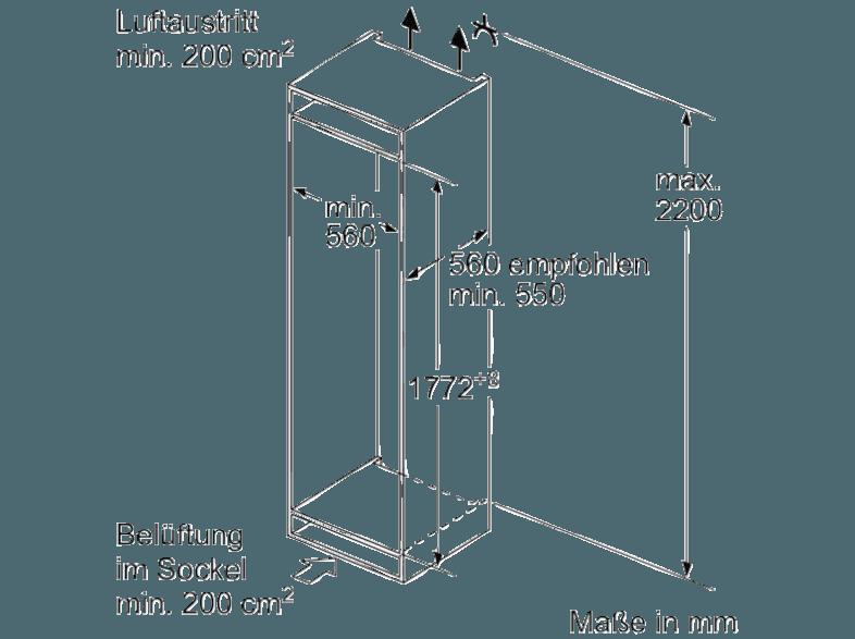 SIEMENS KI81RAF30 Kühlschrank (116 kWh/Jahr, A  , 1772 mm hoch, Weiß)