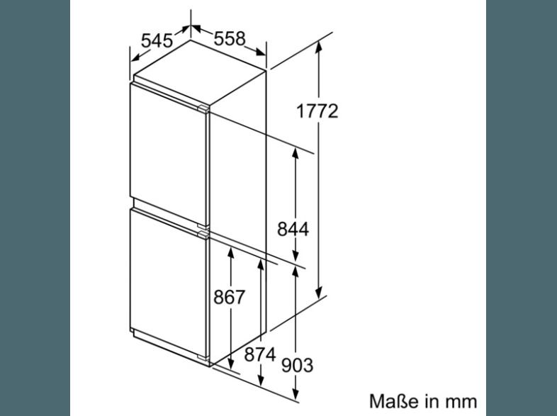 SIEMENS KI85NAD30 Kühlgefrierkombination (232 kWh/Jahr, A  , 1772 mm hoch, Weiß)