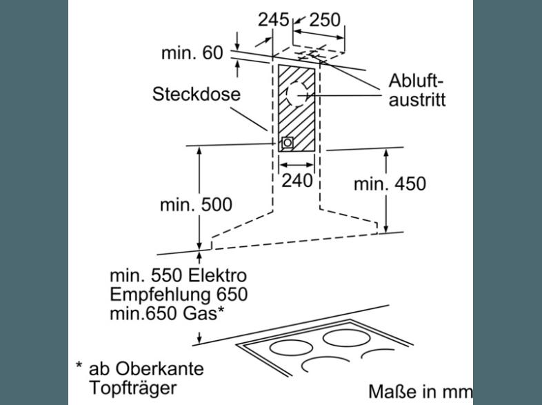 SIEMENS LC67WA532 Dunstabzugshaube (500 mm tief)