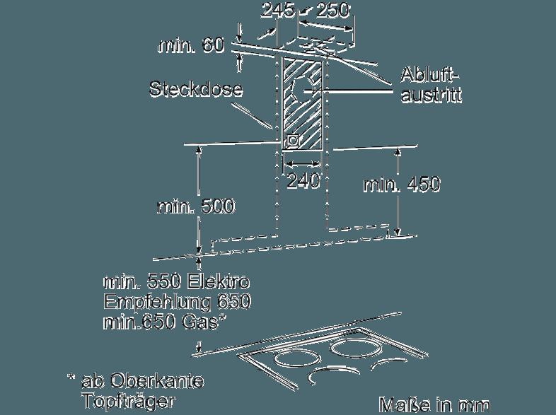 SIEMENS LC78BA542 Dunstabzugshaube (500 mm tief)