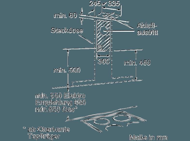 SIEMENS LC91BB552 Dunstabzugshaube (500 mm tief)