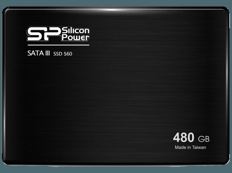 SILICON POWER SP480GBSS3S60S25 S60  480 GB 2.5 Zoll intern, SILICON, POWER, SP480GBSS3S60S25, S60, 480, GB, 2.5, Zoll, intern