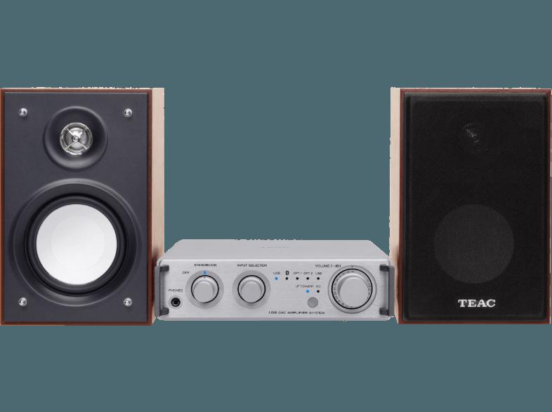 TEAC HR-S101 (SC) Kompaktanlage (Silber (Verstärker), Holz (Lautsprecher))