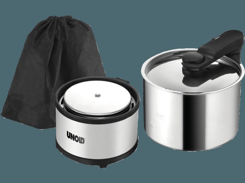 UNOLD 58855 Hot Pot Wasserkocher Silber/Schwarz (450 Watt, 0.6 Liter/Jahr)