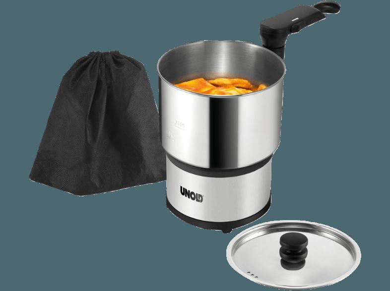 UNOLD 58855 Hot Pot Wasserkocher Silber/Schwarz (450 Watt, 0.6 Liter/Jahr)