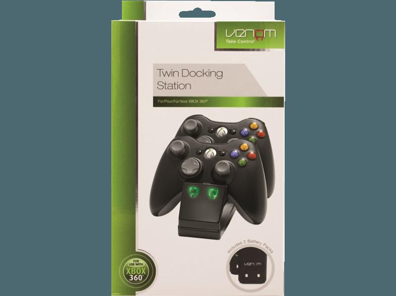 VENOM Xbox360 Twin Docking Station - Ladegerät inkl. 2 Akku-Packs, VENOM, Xbox360, Twin, Docking, Station, Ladegerät, inkl., 2, Akku-Packs