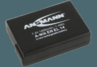 ANSMANN Akkupack A-Nik EN EL 14 Akku für Nikon (Li-Ion, 7.4 Volt, 1000 mAh)