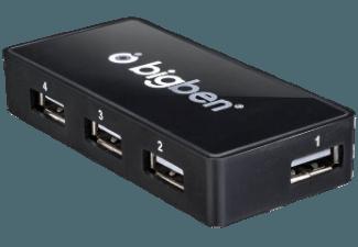 BIGBEN USB Multi Hub 4-fach inkl. Netzteil, BIGBEN, USB, Multi, Hub, 4-fach, inkl., Netzteil