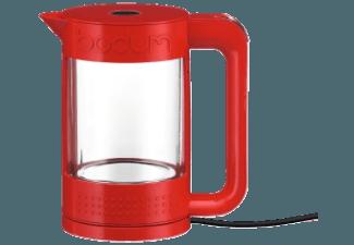 BODUM 11445-294 Bistro Wasserkocher Rot (1500 Watt, 1.1 Liter)