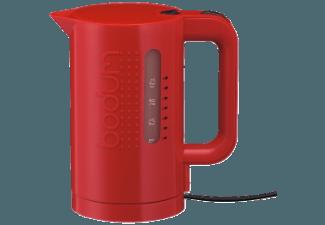 BODUM 11452-294 Bistro Wasserkocher Rot (1300 Watt, 1 Liter)