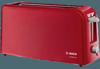 BOSCH TAT 3A 004 Toaster Rot/Hellgrau (980 Watt, Schlitze: 1)