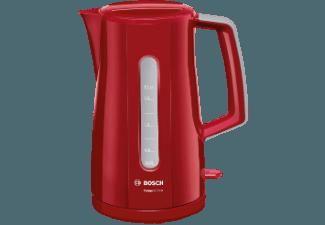 BOSCH TWK 3A014 Wasserkocher Rot/Hellgrau (2400 Watt, 1.7 Liter), BOSCH, TWK, 3A014, Wasserkocher, Rot/Hellgrau, 2400, Watt, 1.7, Liter,