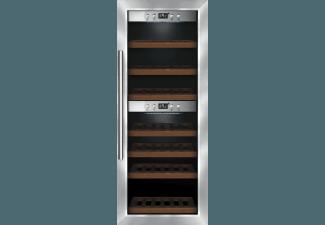 CASO WineMaster 38 Weinklimaschrank (139 kWh/Jahr, A, 38 Flaschen, Silber)