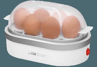 CLATRONIC EK 3497 Eierkocher (Anzahl Eier:6, Weiß/Silber)