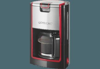 CLATRONIC KA 3558 Kaffeemaschine Schwarz/Rot/Inox (Glaskanne)