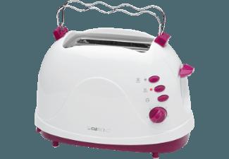 CLATRONIC TA 3287 Toaster Weiß/Brombeere (700 Watt, Schlitze: 2), CLATRONIC, TA, 3287, Toaster, Weiß/Brombeere, 700, Watt, Schlitze:, 2,