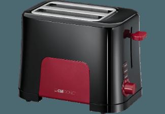 CLATRONIC TA 3551 Toaster Schwarz/Rot (700 Watt, Schlitze: 2)