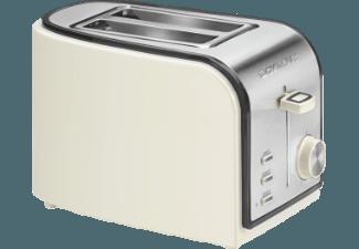 CLATRONIC TA 3557 Toaster Creme/Schwarz/Inox (800 Watt, Schlitze: 2)