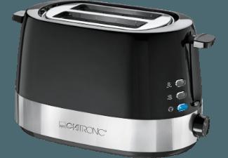 CLATRONIC TA 3574 Toaster Schwarz/Inox (850 Watt, Schlitze: 2)