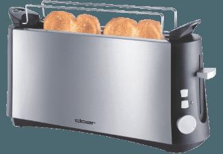 CLOER 3810 Toaster Edelstahl/Schwarz (880 Watt, Schlitze: 1 Langschlitz für 2 Toastscheiben), CLOER, 3810, Toaster, Edelstahl/Schwarz, 880, Watt, Schlitze:, 1, Langschlitz, 2, Toastscheiben,