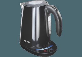 CLOER 4950 Wasserkocher Schwarz hochglänzend/Edelstahl (2200 Watt, 1.7 Liter), CLOER, 4950, Wasserkocher, Schwarz, hochglänzend/Edelstahl, 2200, Watt, 1.7, Liter,