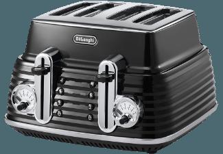 DELONGHI CTZ 4003 Scultura Toaster Schwarz (1.8 kW, Schlitze: 4)