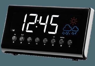 DENVER CR-718 Uhrenradio (PLL Tuner, FM, Schwarz)