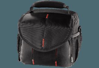 HAMA 103671 Canberra 110 Tasche für Digitalkameras mit Zubehör (Farbe: Schwarz/Rot)